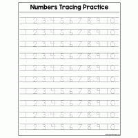 CreatePrintables - 1-100 Number Tracing Practice