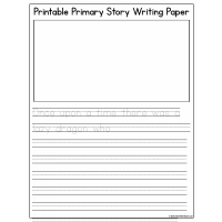 Sample - Editable Printable Primary Story Writing Paper