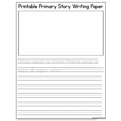 CreatePrintables - Editable Printable Primary Story Writing Paper