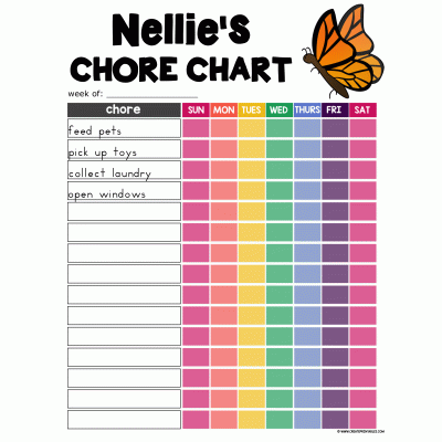 Chore Chart Preview