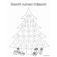 Sample - Christmas Tree Advent Calendar Printable