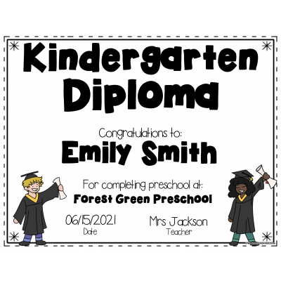 Editable Diploma Certificate Preview