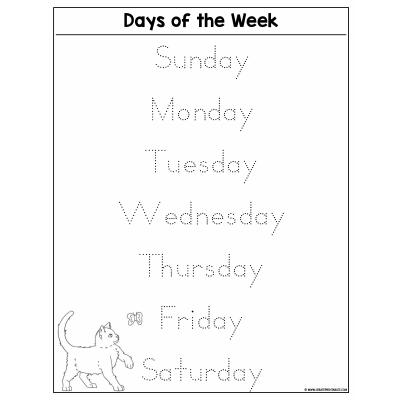 Days of the Week Preview