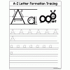 Sample - Free A-Z Letter Formation Tracing Worksheet Preschool & Kindergarten